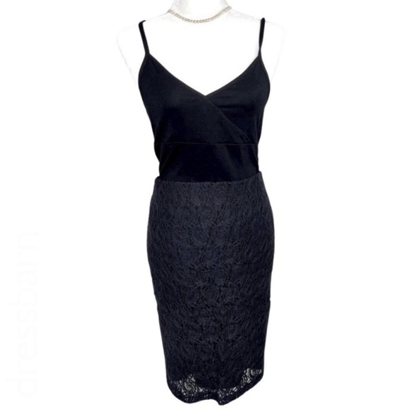 DressBarn Black Lace Skirt Petite 16 Plus size - Picture 3 of 13